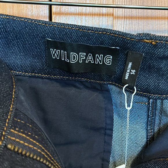 Wildfang Essential Denim Wide Leg Trouser -14 NWT - Picture 8 of 12